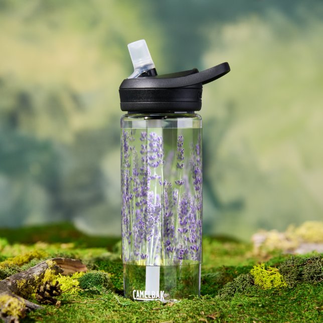 Bouteille D'eau Herbe de lavande pourpre Floral (Extérieur)