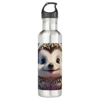 Bouteille D'eau Hérisson adorable avec étoiles et coeurs
