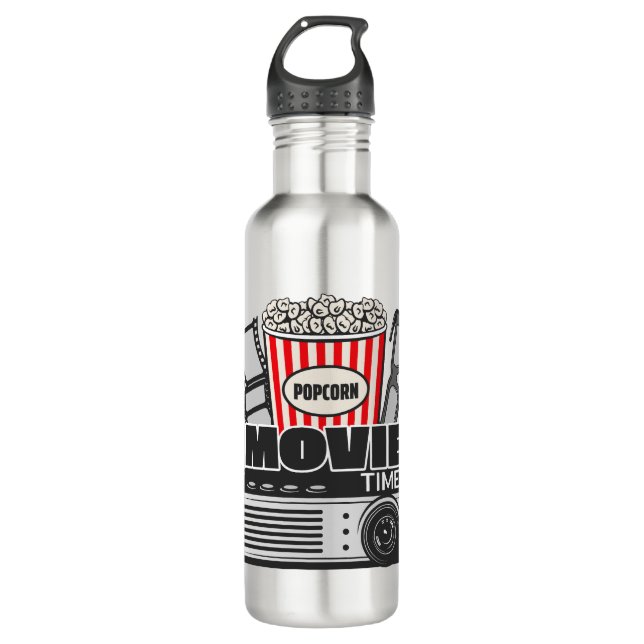 Bouteille D'eau Heure du film de nom personnalisé (Devant)