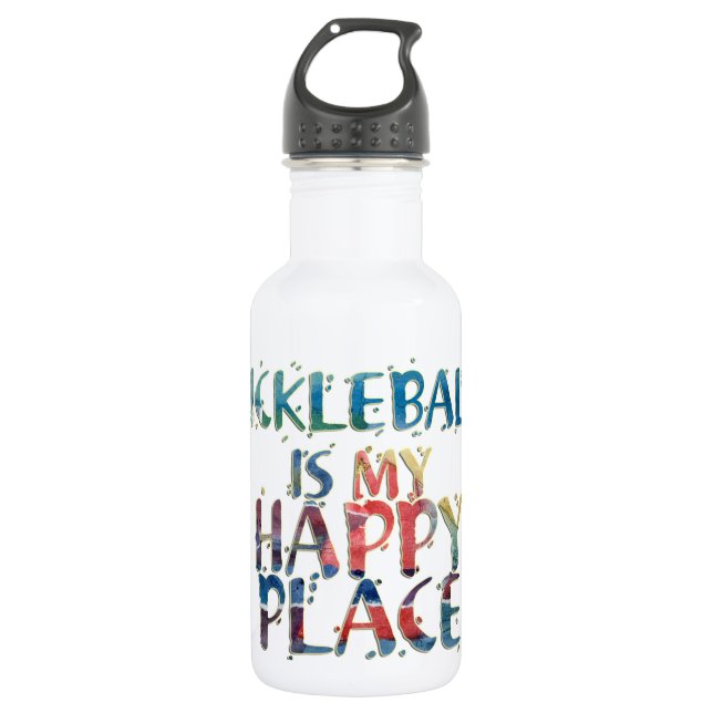 Bouteille d'eau heureuse d'endroit de Pickleball (Devant)