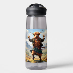 Bouteille D'eau Highland Cow Dansant Le Highland Fling,