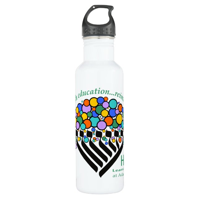 Bouteille D'eau Hineni Learning Center Water Bottle - White (Devant)