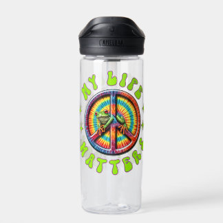 Bouteille D'eau Hippie Amour Paix La Vie Compte Personnalisé