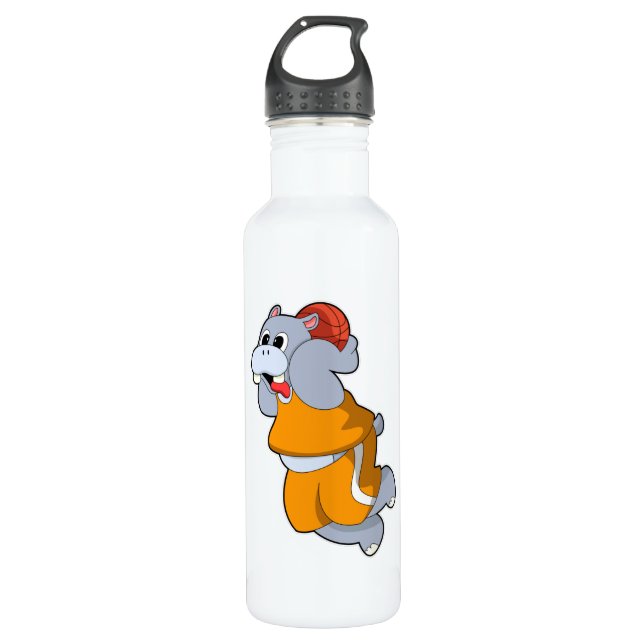Bouteille D'eau Hippo au Basketball Sports (Devant)