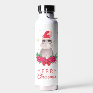 Bouteille D'eau Hippo de Noël