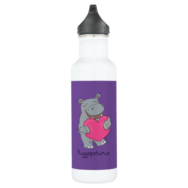 Bouteille D'eau Hippo Hugs Valentine's Day Water Bottle (Droite)