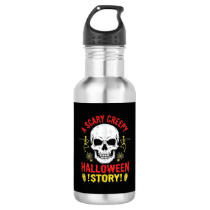 Bouteille D'eau Histoire de crâne de Halloween effrayant et flippa