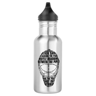 Bouteille D'eau Hockey Goalie Masque Mot Art