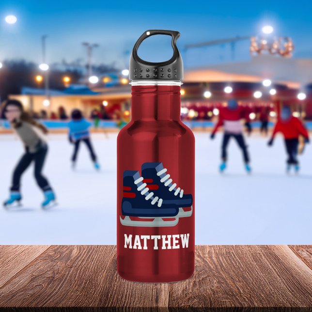 Bouteille D'eau Hockey sur glace Enfants personnalisés Acier inoxy (Créateur téléchargé)