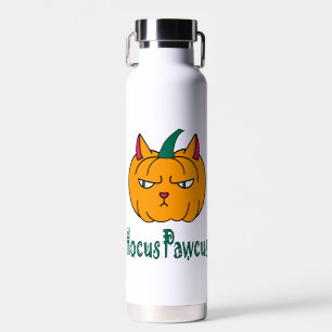 Bouteille D'eau Hocus pawcus Halloween citrouille ginger cat magie