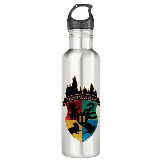 Bouteille D'eau HoGWARTS™ Castle Crest House Insigne de fierté (Devant)