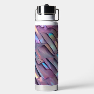 Bouteille D'eau Holographie abstraite/iridescente futuriste