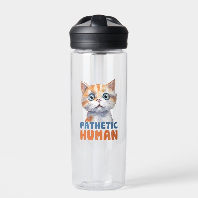 Bouteille D'eau Homme pathétique - Design de chat Sarcastique (Extérieur)