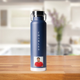 Bouteille D'eau Homme photo bleu marine