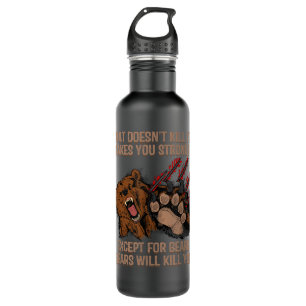Bouteille D'eau Hommes Ours Vous Tue Chemise Drôle Chasse Ours