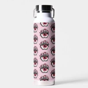 Bouteille D'eau Horreur Pastel Goth Oeil Macabre rose Déplaisant