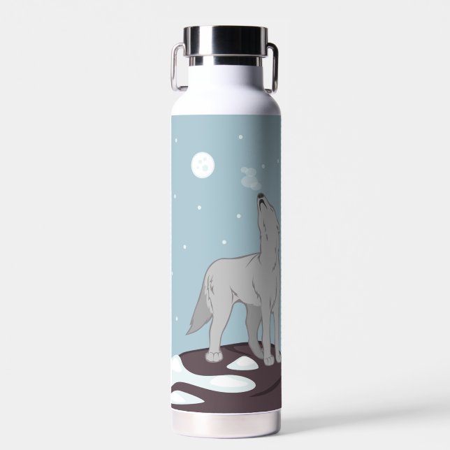 Bouteille D'eau Howling Arctic Wolf (Avant)