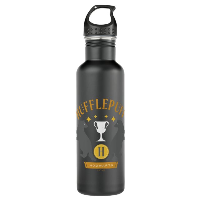 Bouteille D'eau HUFFLEPUFF™ Badger and Cup House Pride Graphisme (Devant)