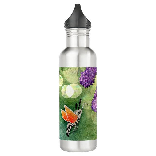 Bouteille D'eau Hummingbird Hawk Moth and Lilacs (Gauche)