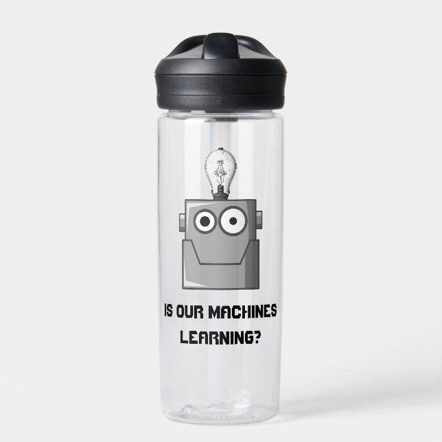 Bouteille D'eau Humour de la technologie d'apprentissage automatiq (Extérieur)