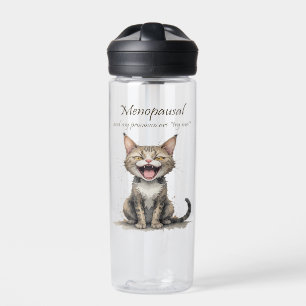 Bouteille D'eau Humour sur la ménopause Chat en colère stressé