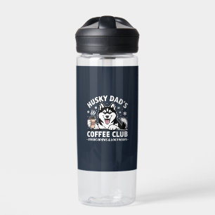 Bouteille D'eau "Husky Dad's Coffee Club" - Fan Amoureux des chien