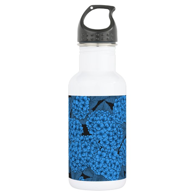 Bouteille D'eau Hydrangée bleue (Devant)