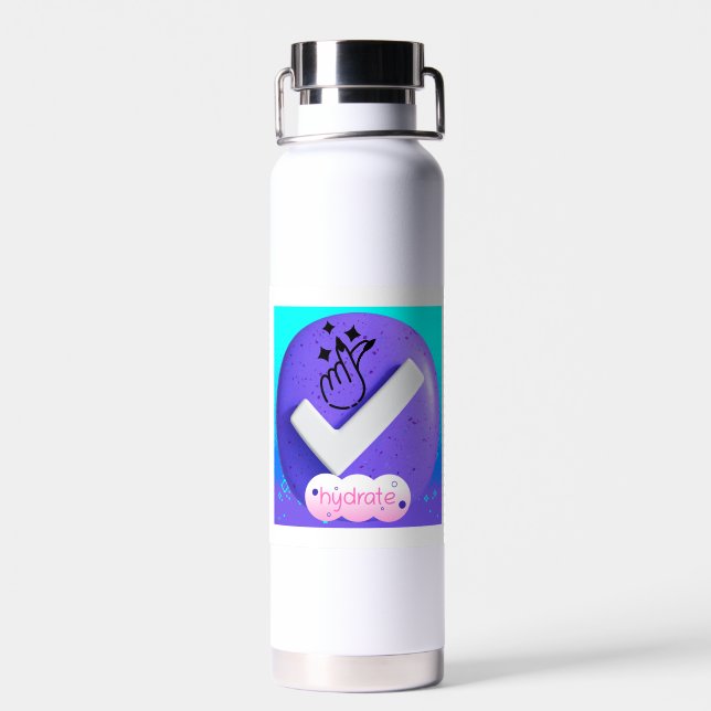 Bouteille d'eau hydratée (Arrière)