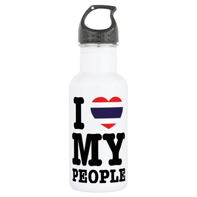 Bouteille D'eau I Heart (Love) My Thai People (Devant)