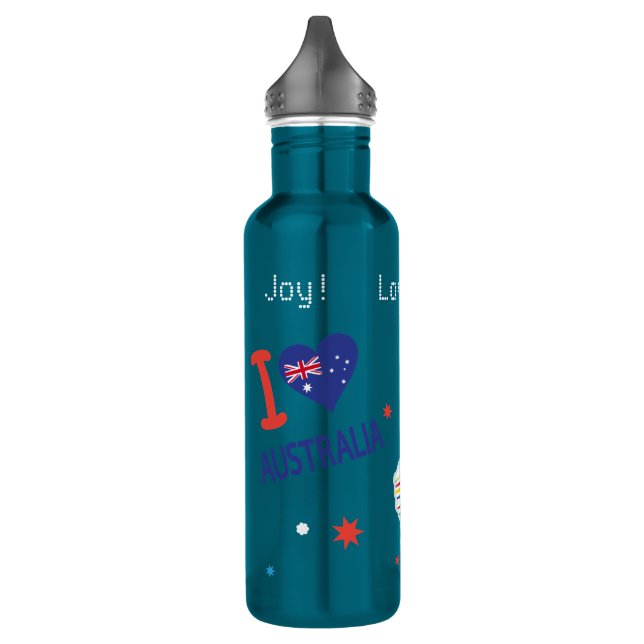 Bouteille D'eau "I LOVE AUSTRALIA" Australia Day 26 janvier (Gauche)