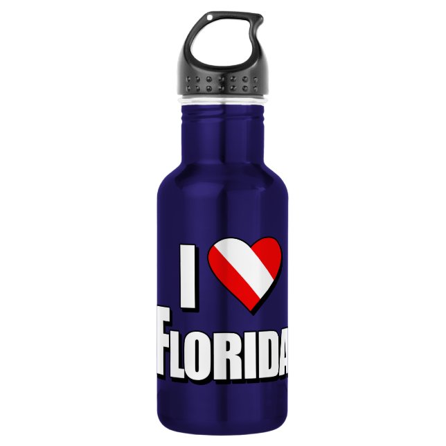 Bouteille D'eau I Love Florida Diving (Devant)