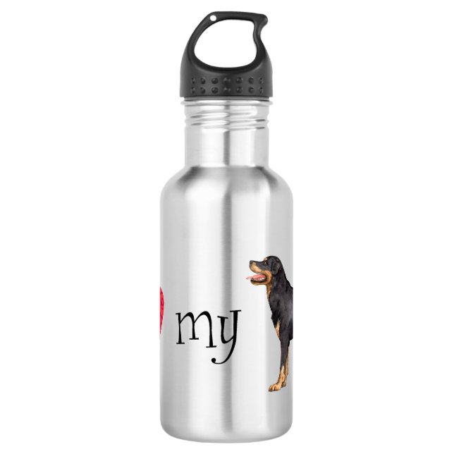 Bouteille D'eau I Love my Rottweiler (Devant)