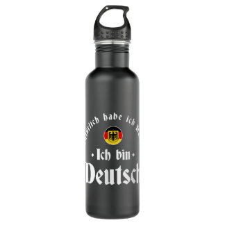 Bouteille D'eau Ich bin Deutsch - Drôle Allemagne Racines Herit al
