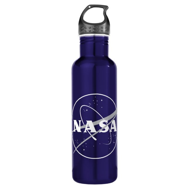 Bouteille D'eau Iconique NASA une couleur ciel bleu nuit (Devant)