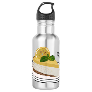 Bouteille D'eau Illustration de citron cheesecake
