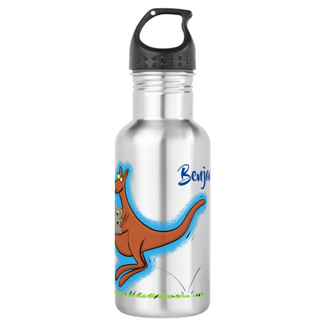 Bouteille D'eau Illustration de dessin animé Cute kangaroo et koal (Devant)