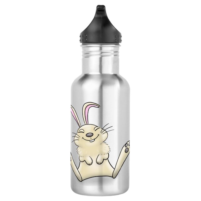 Bouteille D'eau Illustration de dessin de lapin lapin mou (Droite)