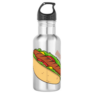 Bouteille D'eau Illustration de Hot dog