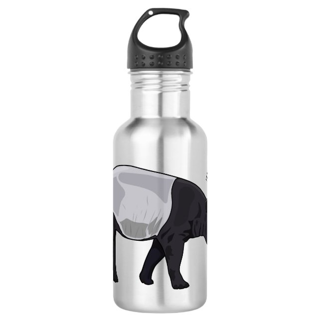 Bouteille D'eau illustration de tapir de dessin animé (Devant)