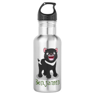 Bouteille D'eau Illustration d'un diable de Tasmanie affamé