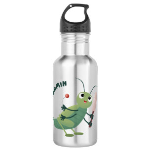 Bouteille D'eau Illustration d'un insecte du cricket vert mou