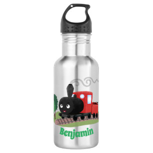 Bouteille D'eau Illustration d'une locomotive à vapeur mûre