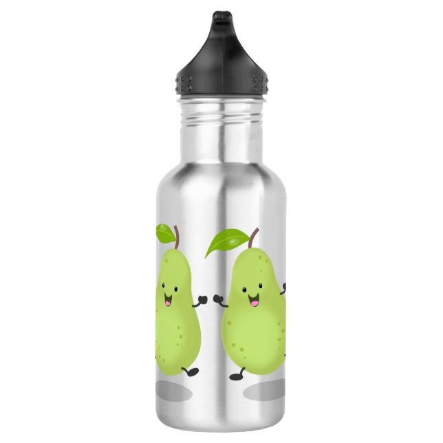 Bouteille D'eau Illustration d'une paire de poires mignonne (Droite)
