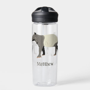 Bouteille D'eau Illustration personnalisée de Tapir Malais
