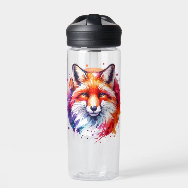 Bouteille D'eau Illustration Watercolor Fox (Extérieur)