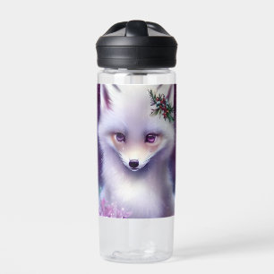 Bouteille D'eau Imaginaire Blanc Renard bébé avec yeux lavande