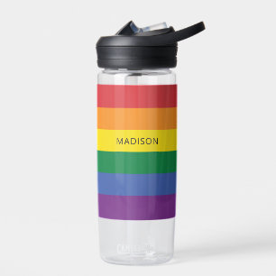 Bouteille D'eau Indicateur Rainbow du nom personnalisé
