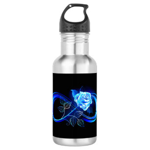 Bouteille D'eau Infini lumineux avec rose bleue