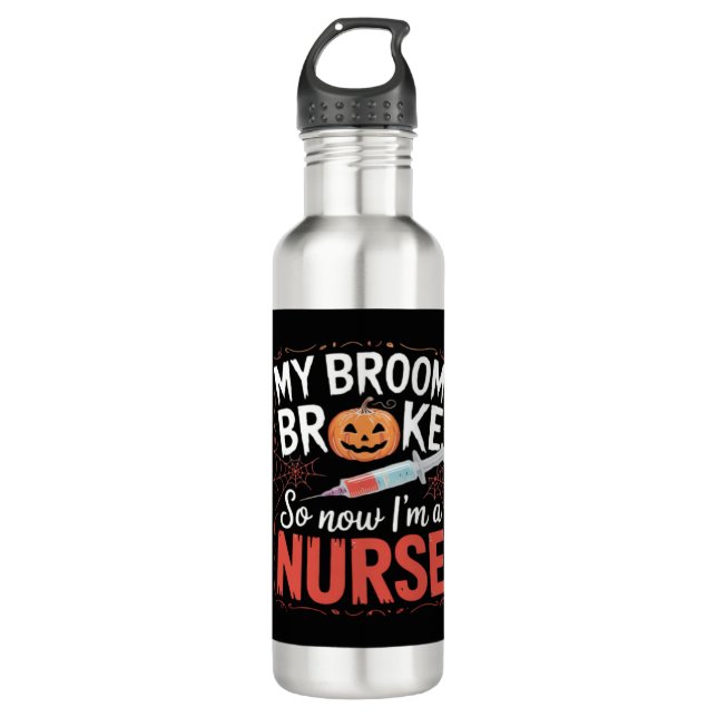 Bouteille D'eau Infirmière Funny Halloween Infirmière essentielle  (Devant)
