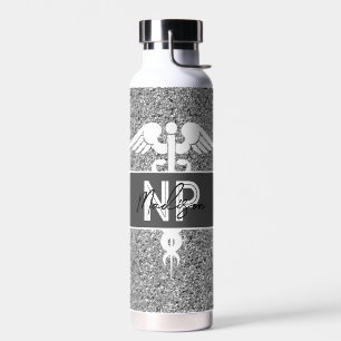 Bouteille D'eau Infirmière Praticien Graduation Argent Personnalis
